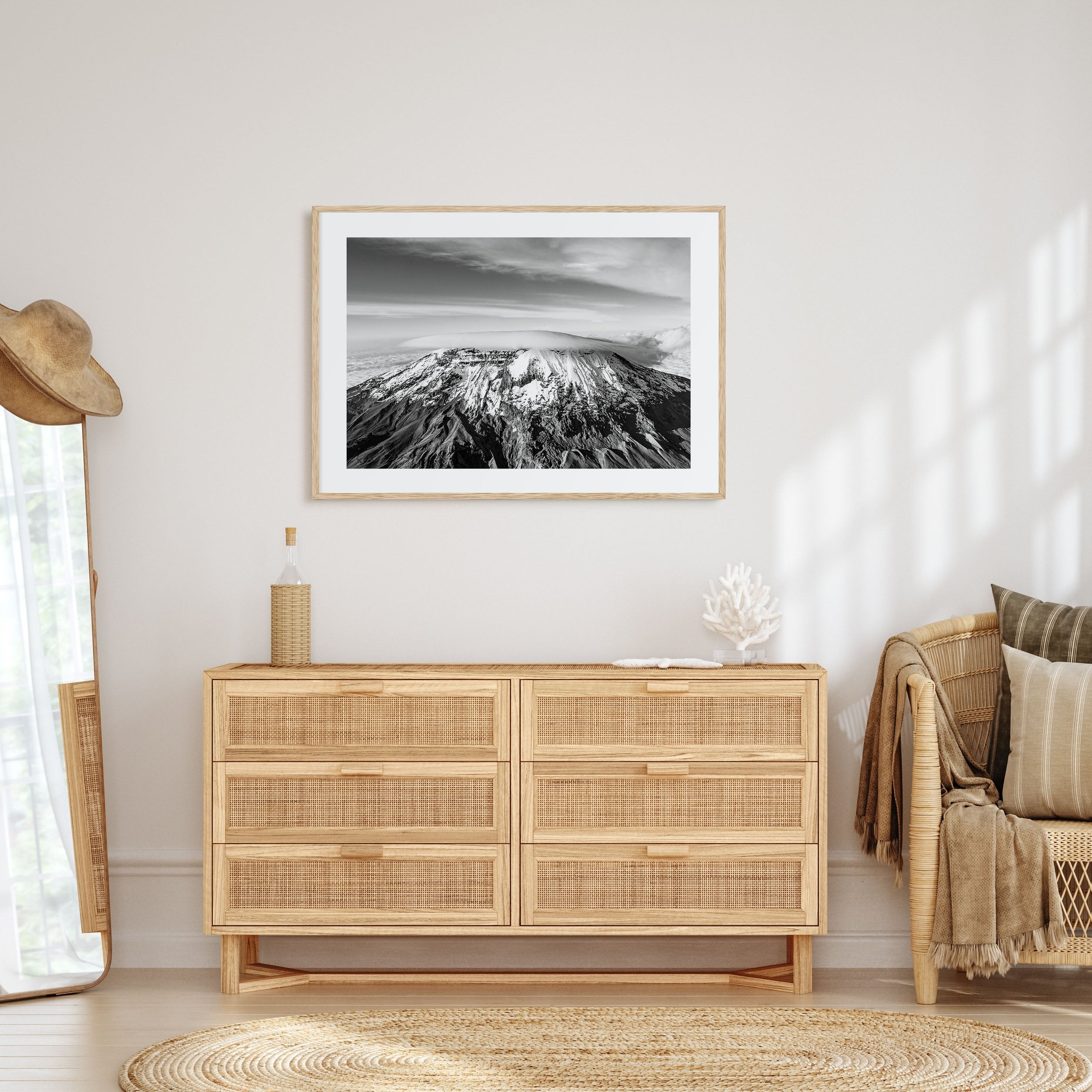 Mount Kilimanjaro Landscape B&W Poster