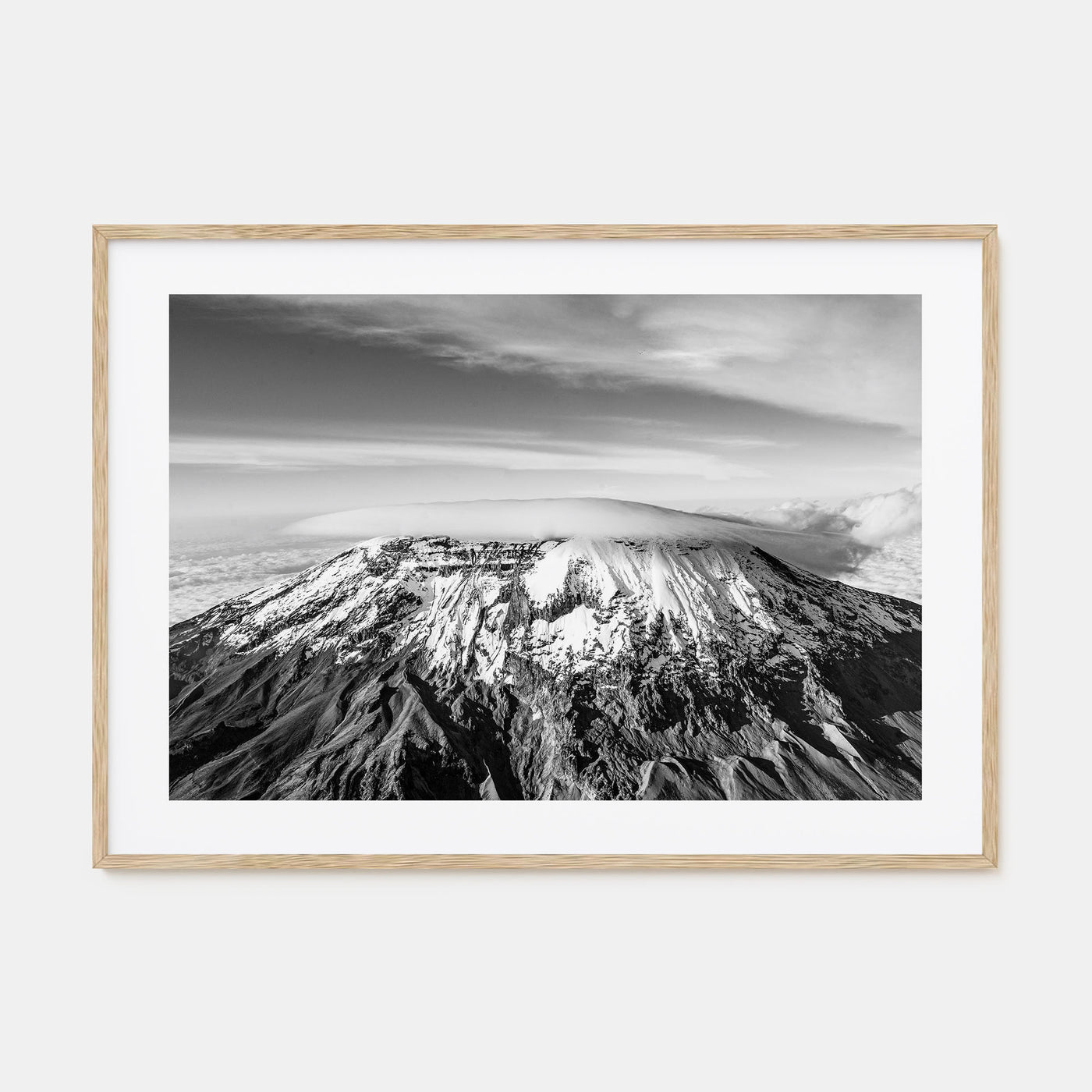 Mount Kilimanjaro Landscape B&W Poster