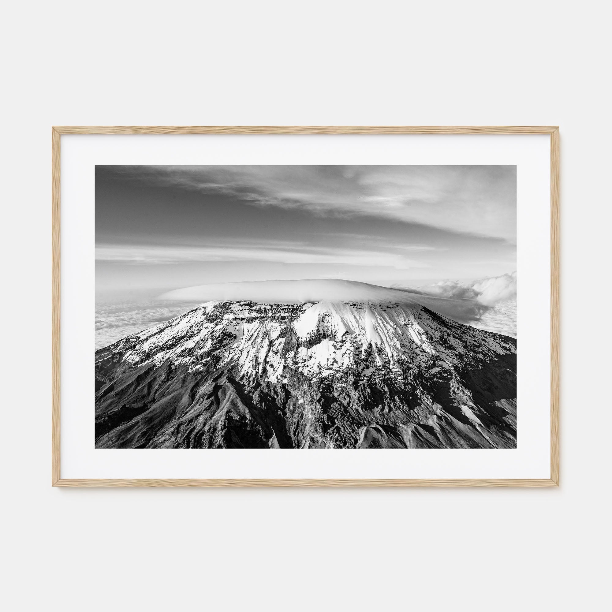 Mount Kilimanjaro Landscape B&W Poster