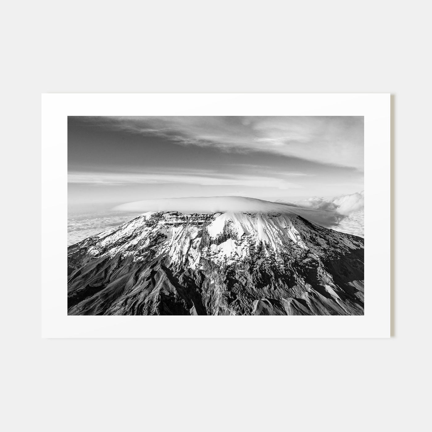 Mount Kilimanjaro Landscape B&W Poster