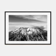 Mount Kilimanjaro Landscape B&W Poster