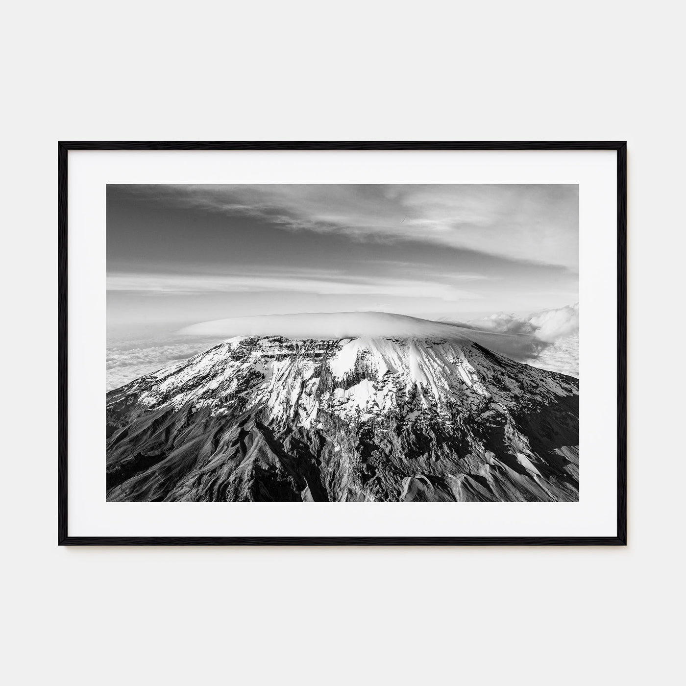 Mount Kilimanjaro Landscape B&W Poster