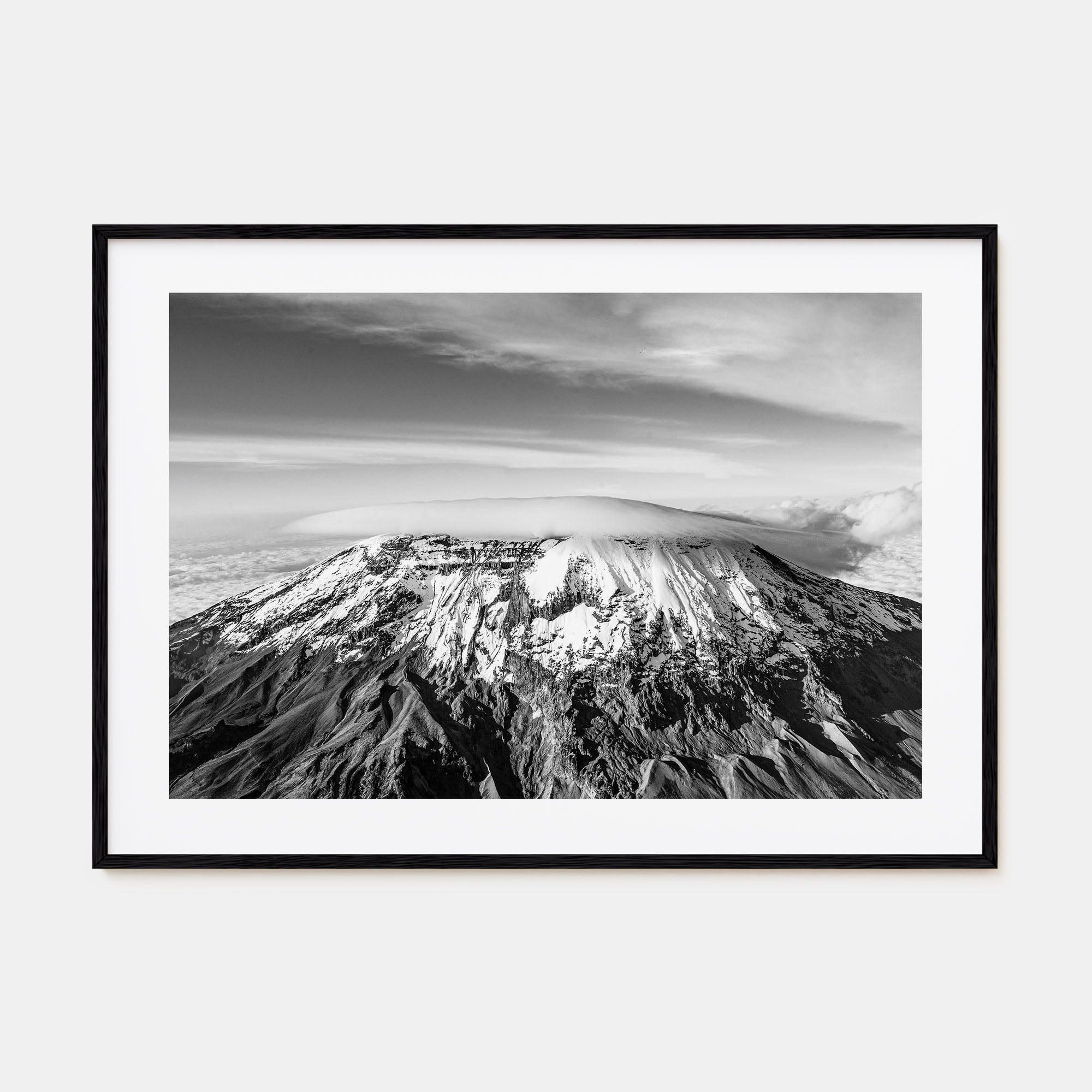 Mount Kilimanjaro Landscape B&W Poster