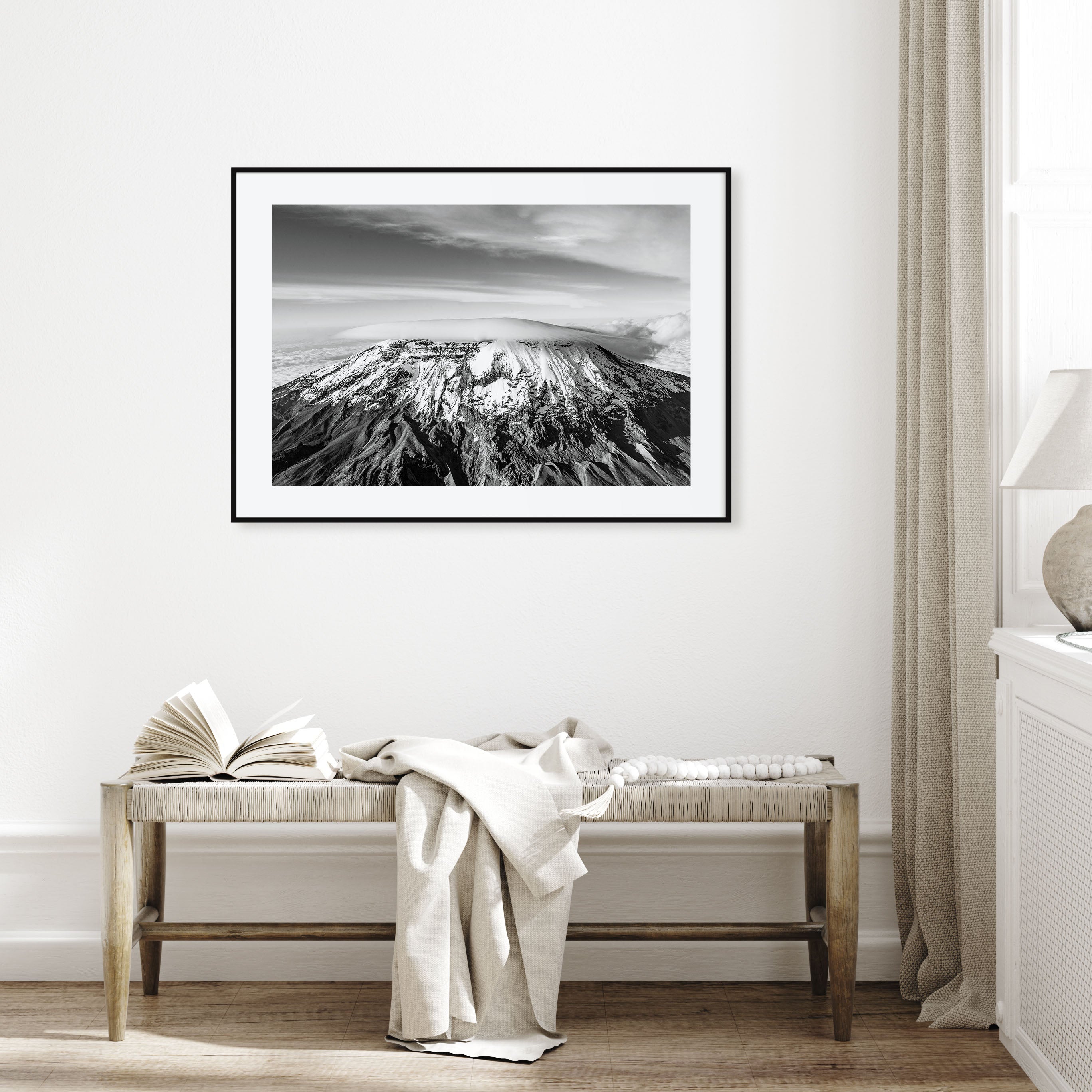 Mount Kilimanjaro Landscape B&W Poster