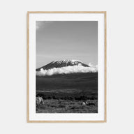 Mount Kilimanjaro Photo B&W Poster