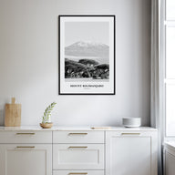 Mount Kilimanjaro Portrait B&W Poster