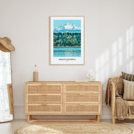 Mount Olympus Portrait Color Poster