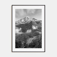 Mount Rainier Photo B&W Poster