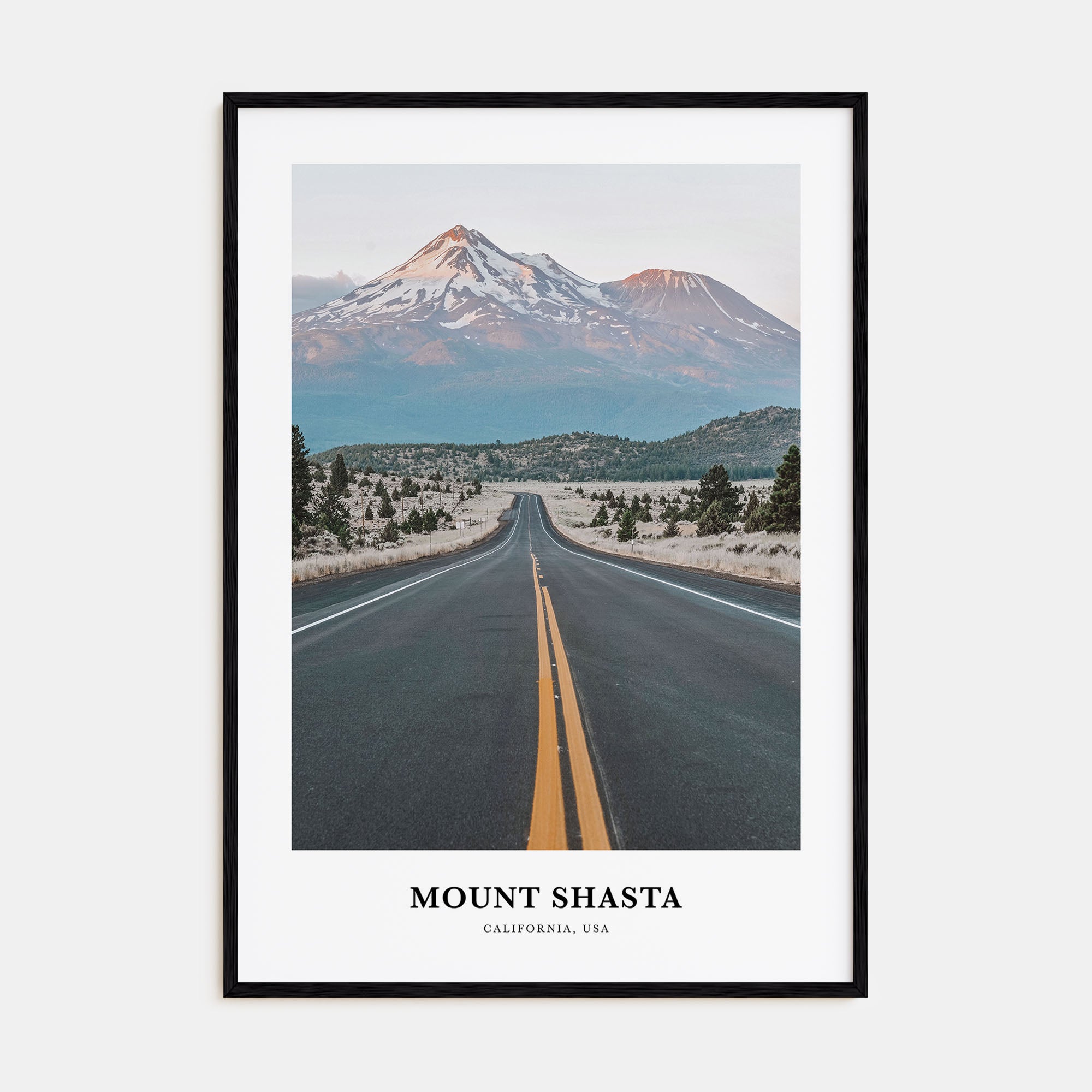 Mount Shasta Portrait Color Poster