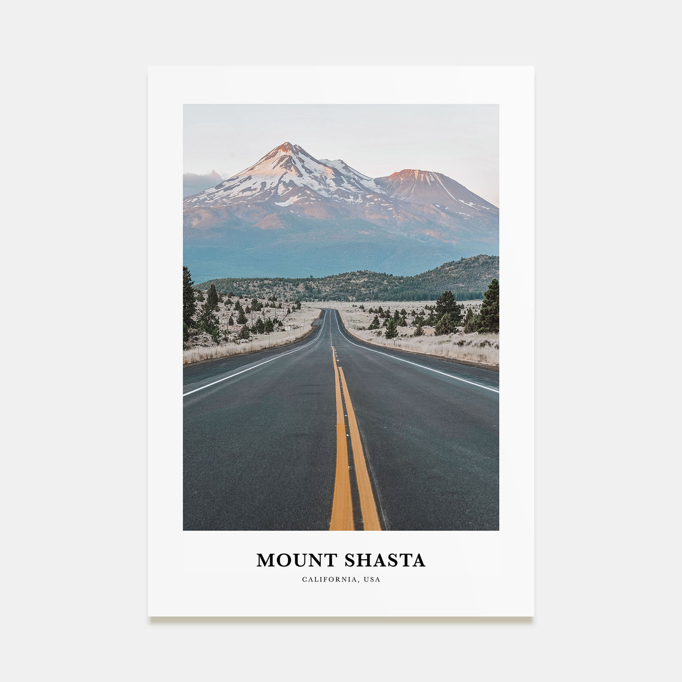 Mount Shasta Portrait Color Poster