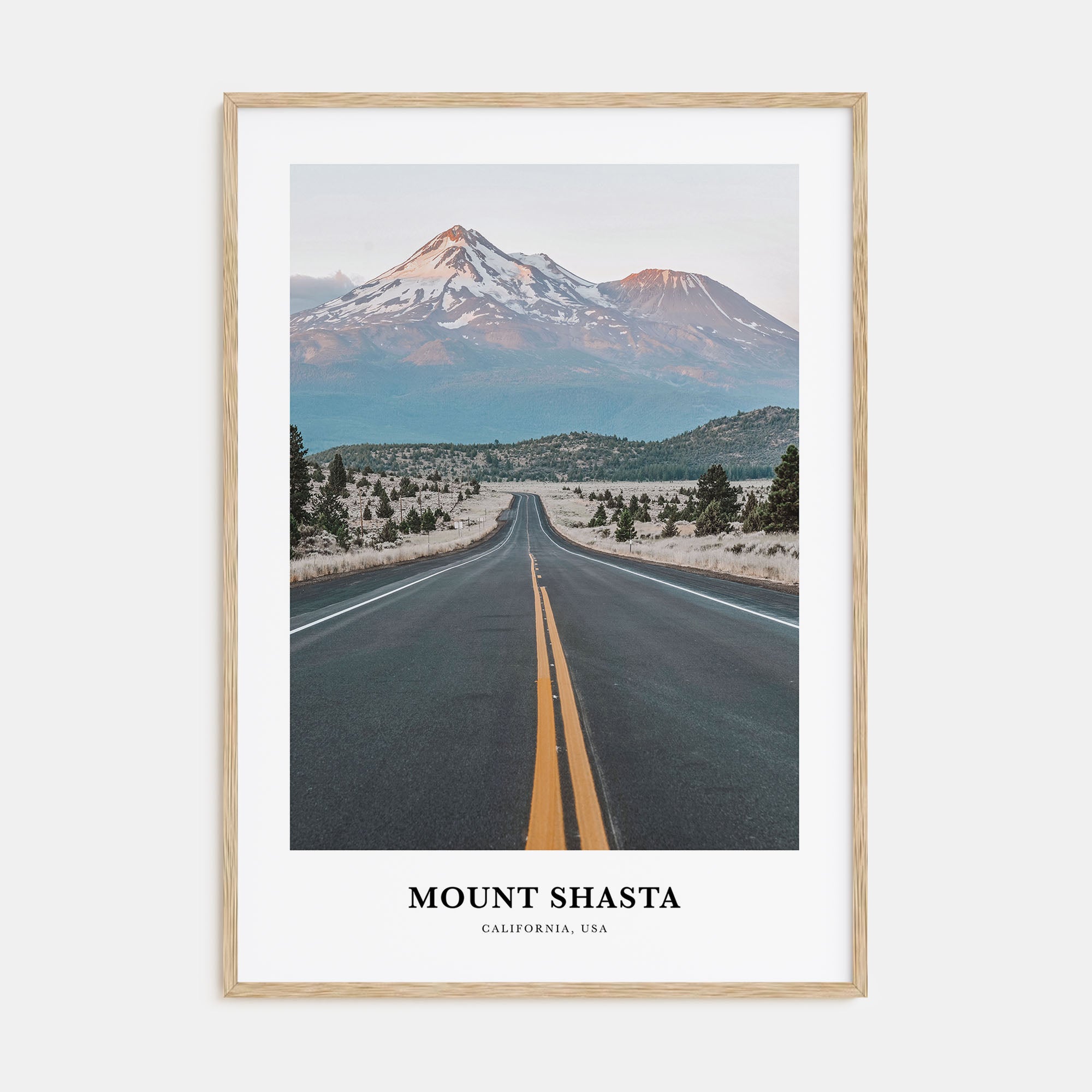 Mount Shasta Portrait Color Poster