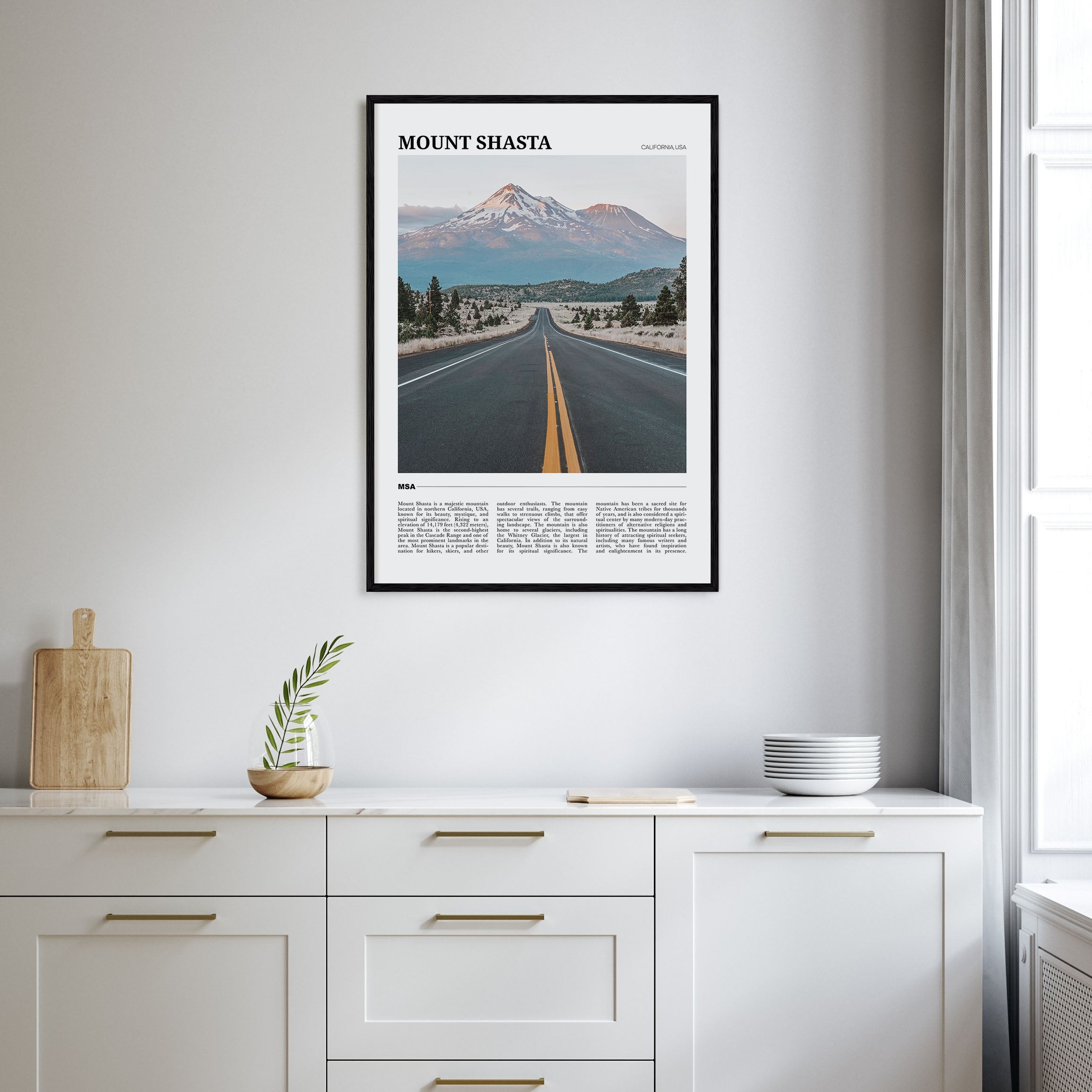 Mount Shasta Travel Color Poster