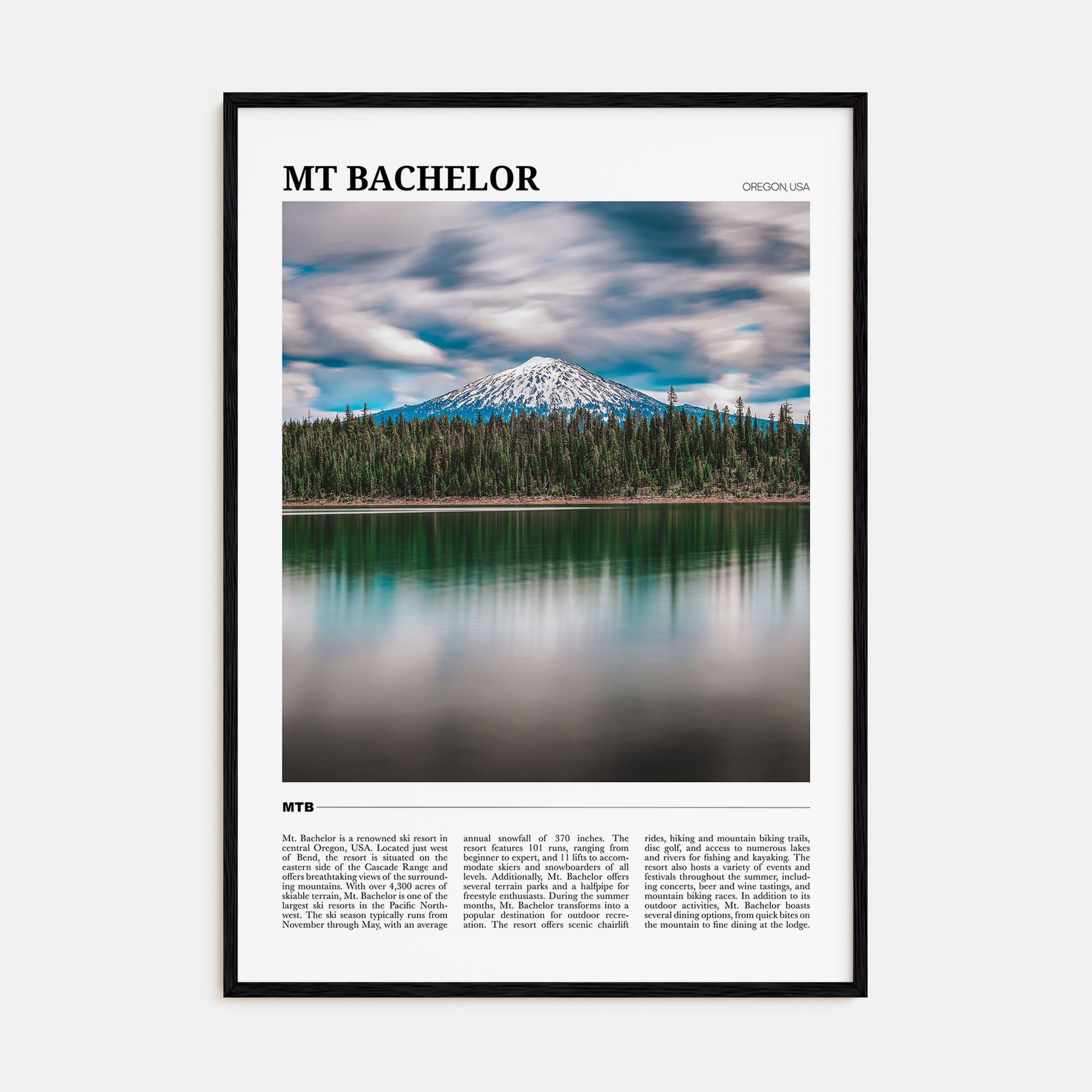 Mt. Bachelor Travel Color Poster