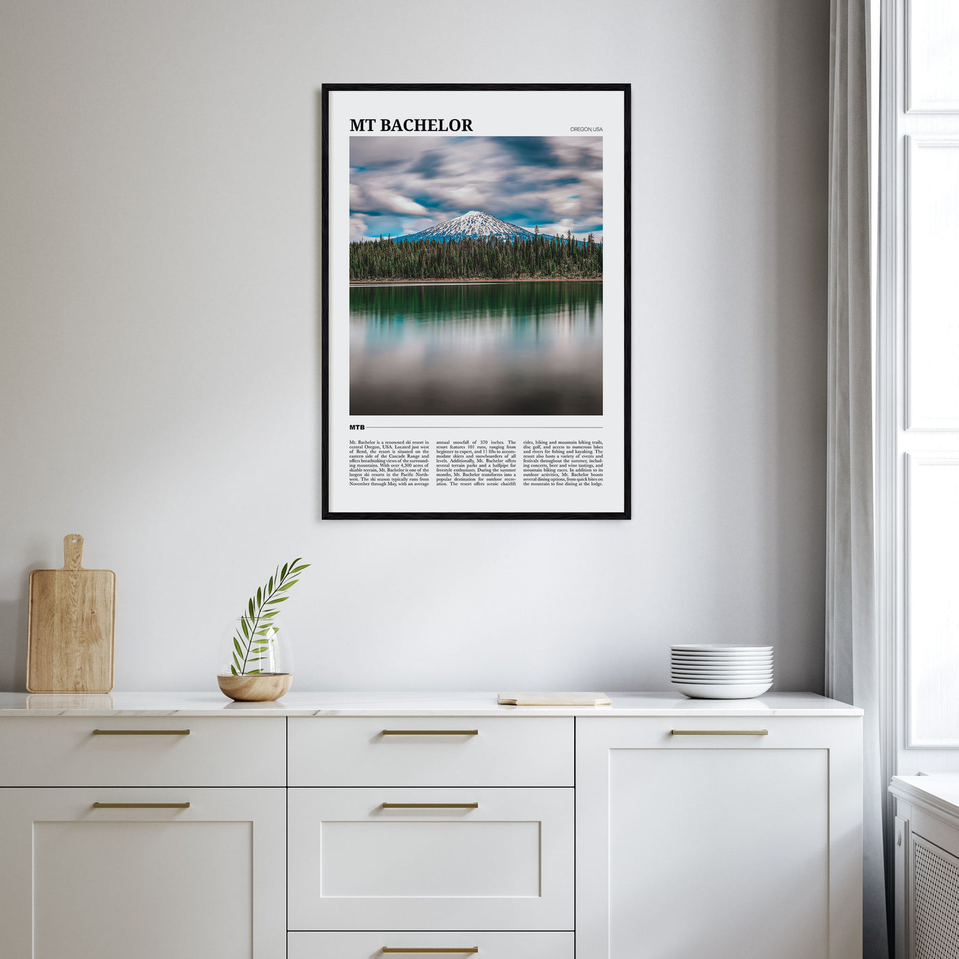 Mt. Bachelor Travel Color Poster