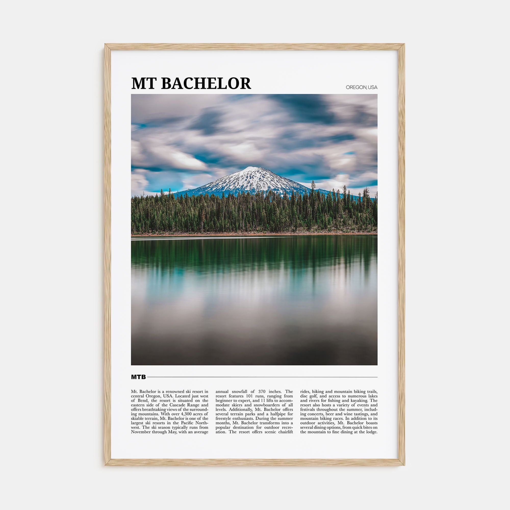 Mt. Bachelor Travel Color Poster