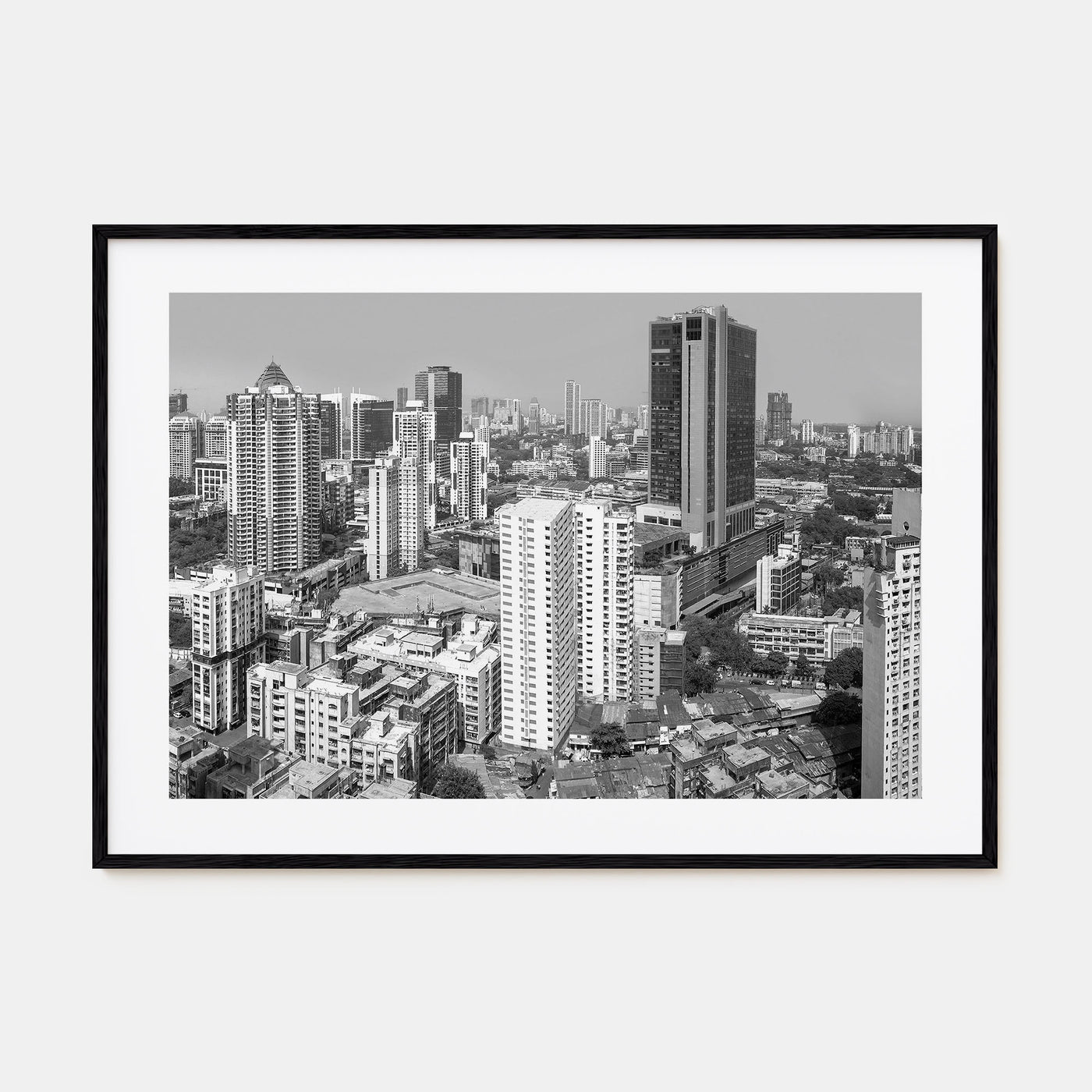 Mumbai Landscape B&W Poster