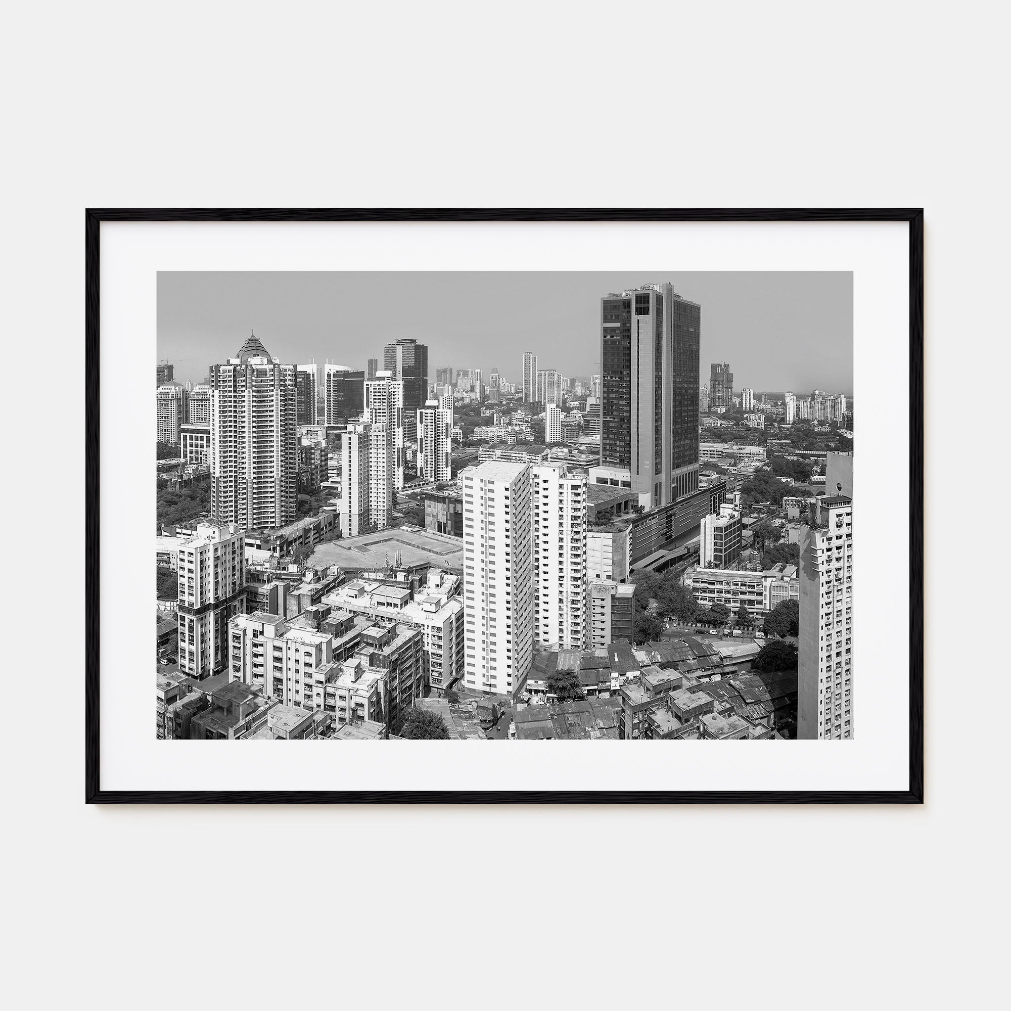 Mumbai Landscape B&W Poster