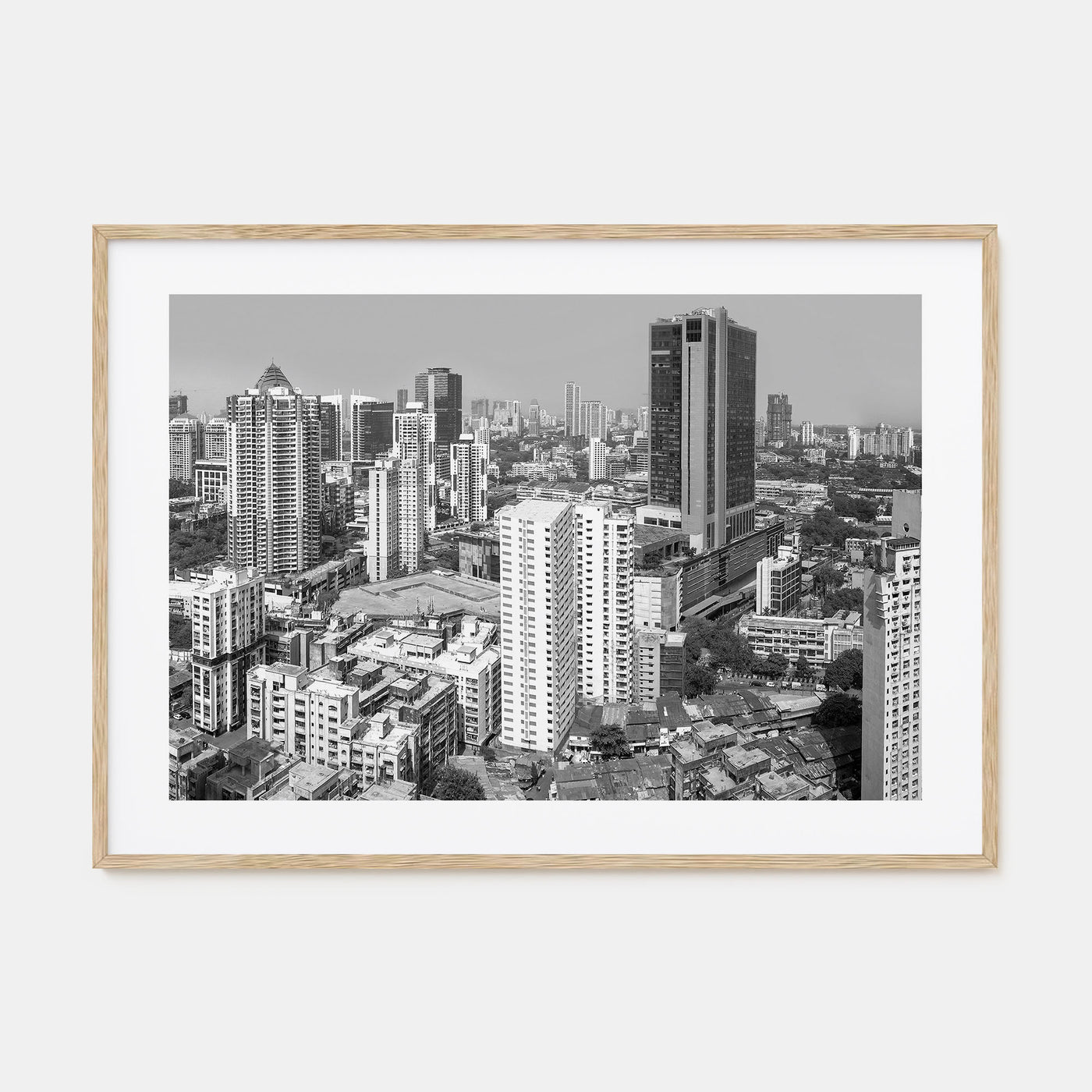 Mumbai Landscape B&W Poster