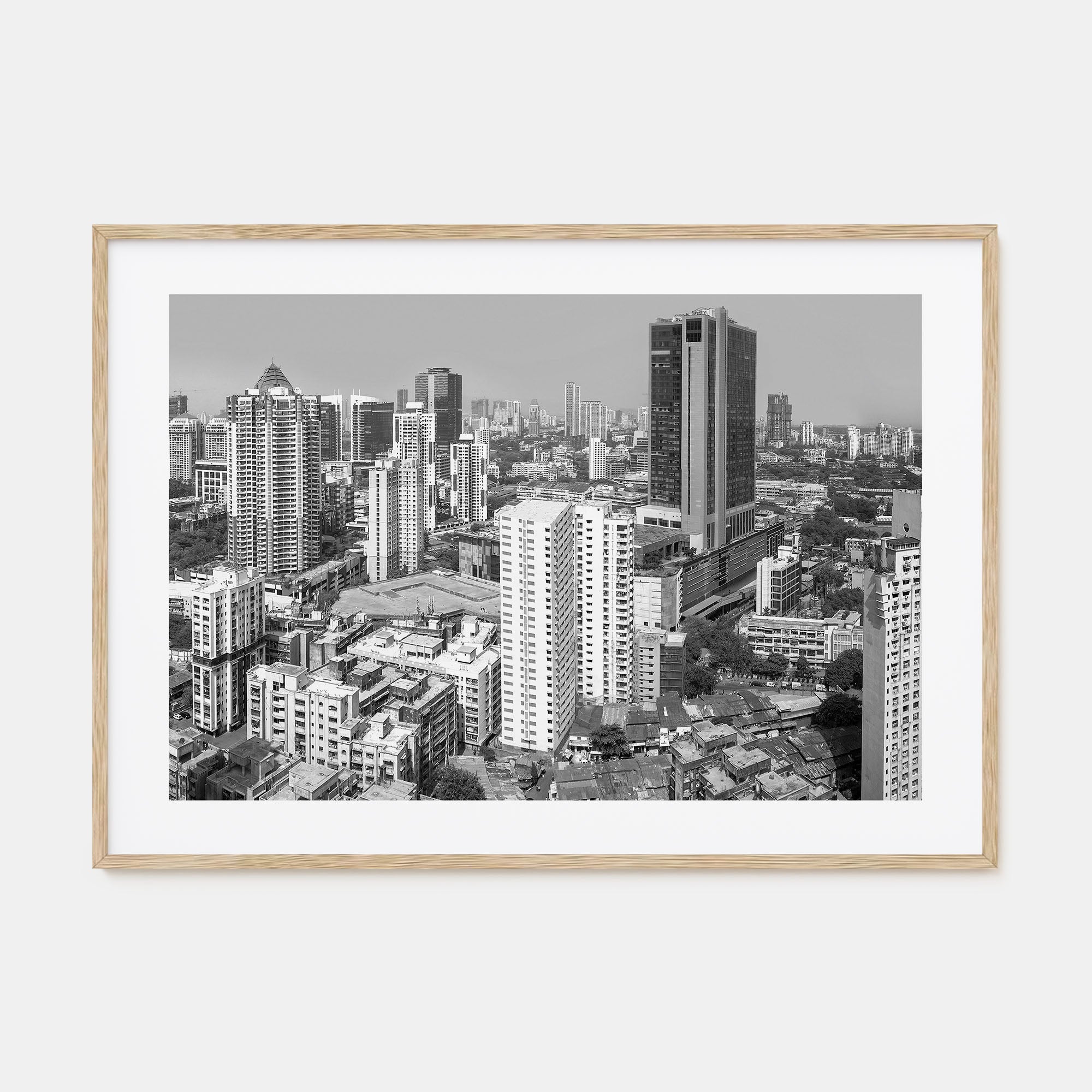 Mumbai Landscape B&W Poster