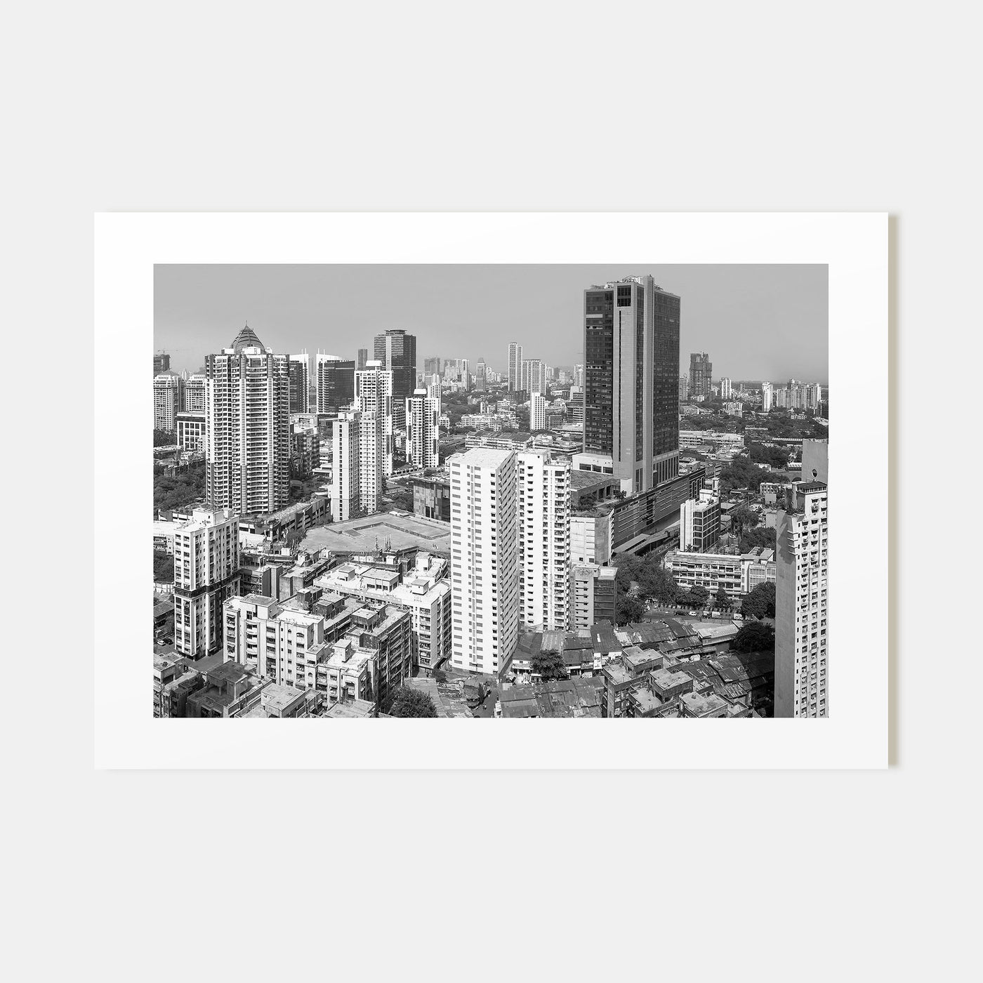 Mumbai Landscape B&W Poster