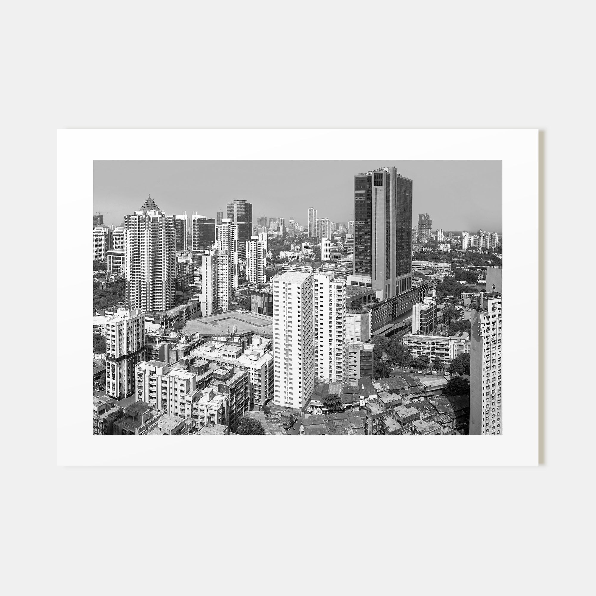 Mumbai Landscape B&W Poster