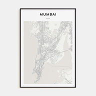 Mumbai Map Portrait Poster