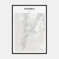 Mumbai Map Portrait Poster