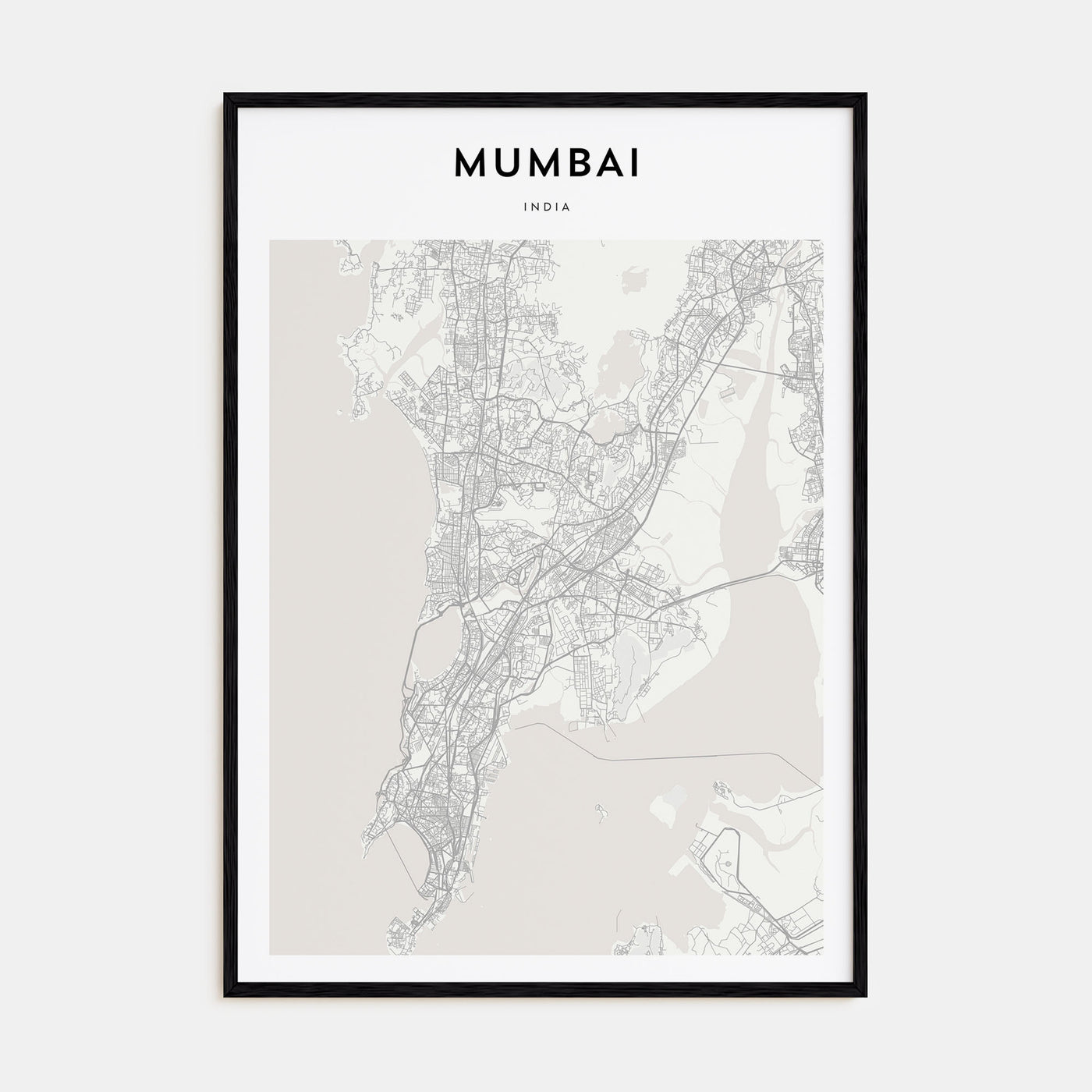 Mumbai Map Portrait Poster