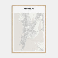 Mumbai Map Portrait Poster