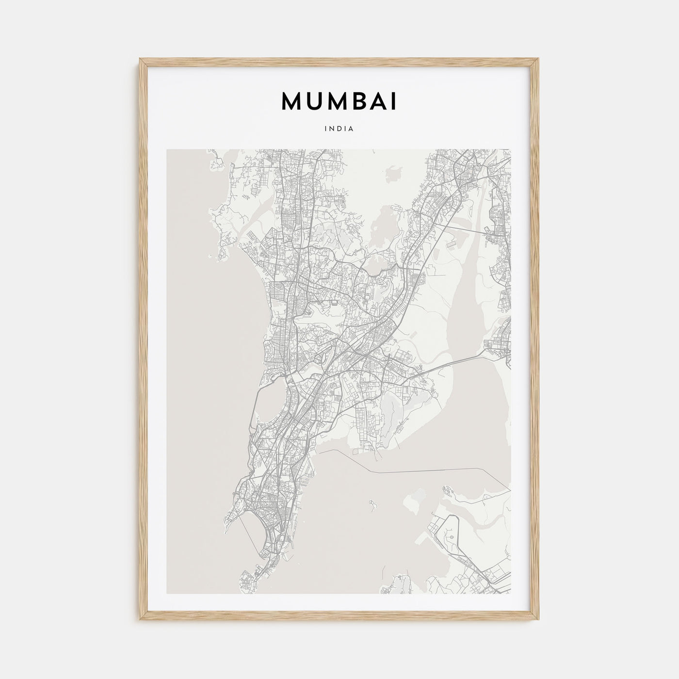 Mumbai Map Portrait Poster