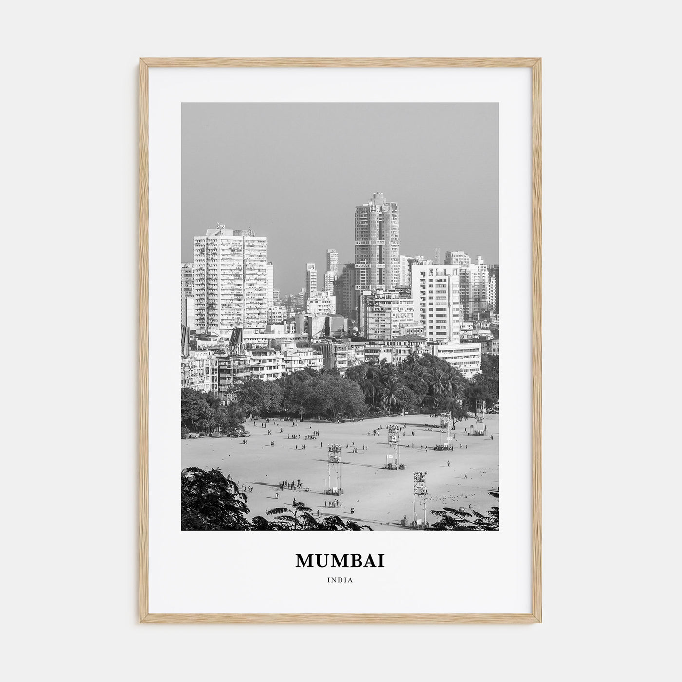 Mumbai Portrait B&W Poster
