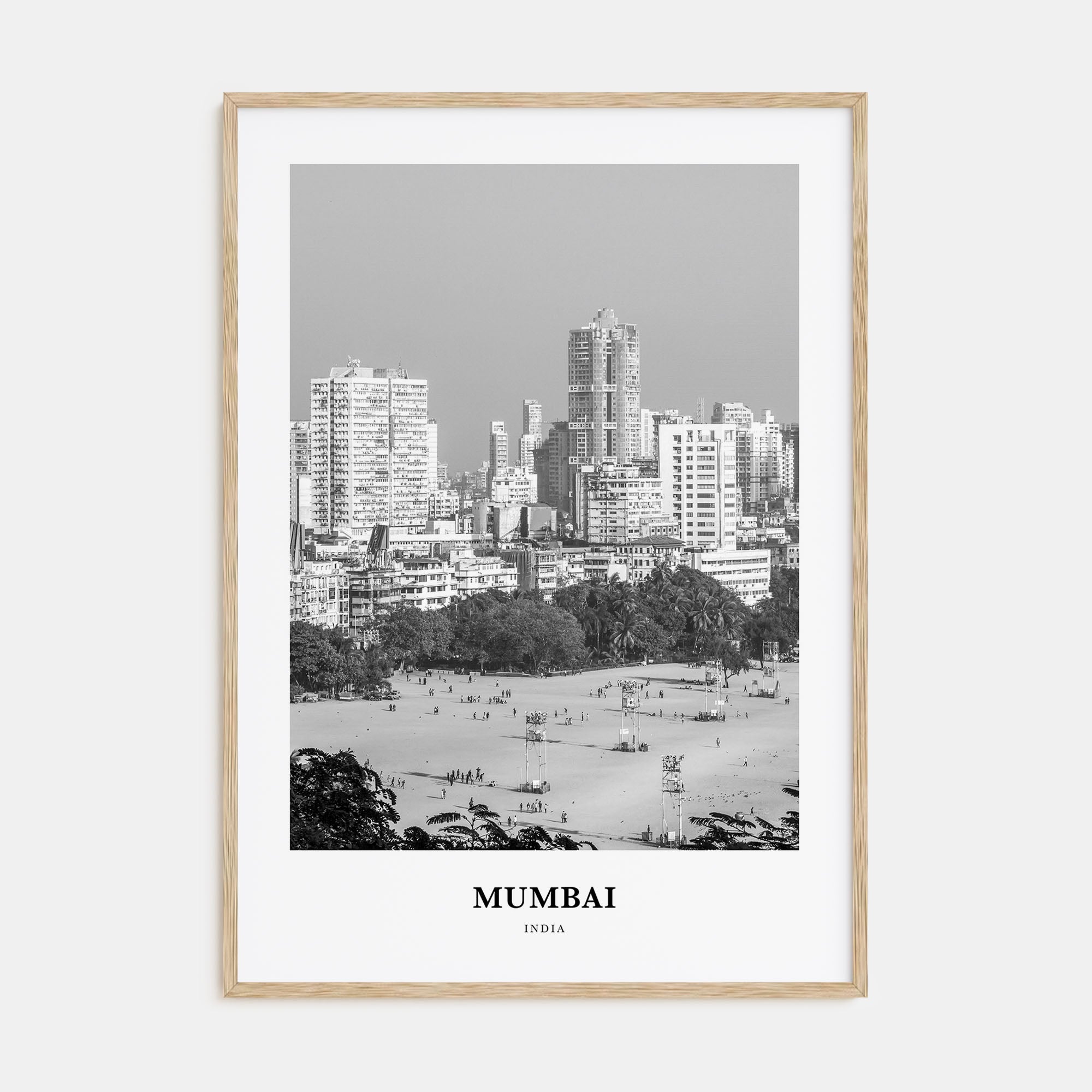 Mumbai Portrait B&W Poster