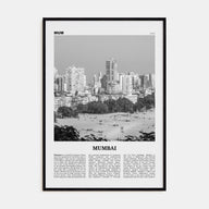 Mumbai Travel B&W Poster
