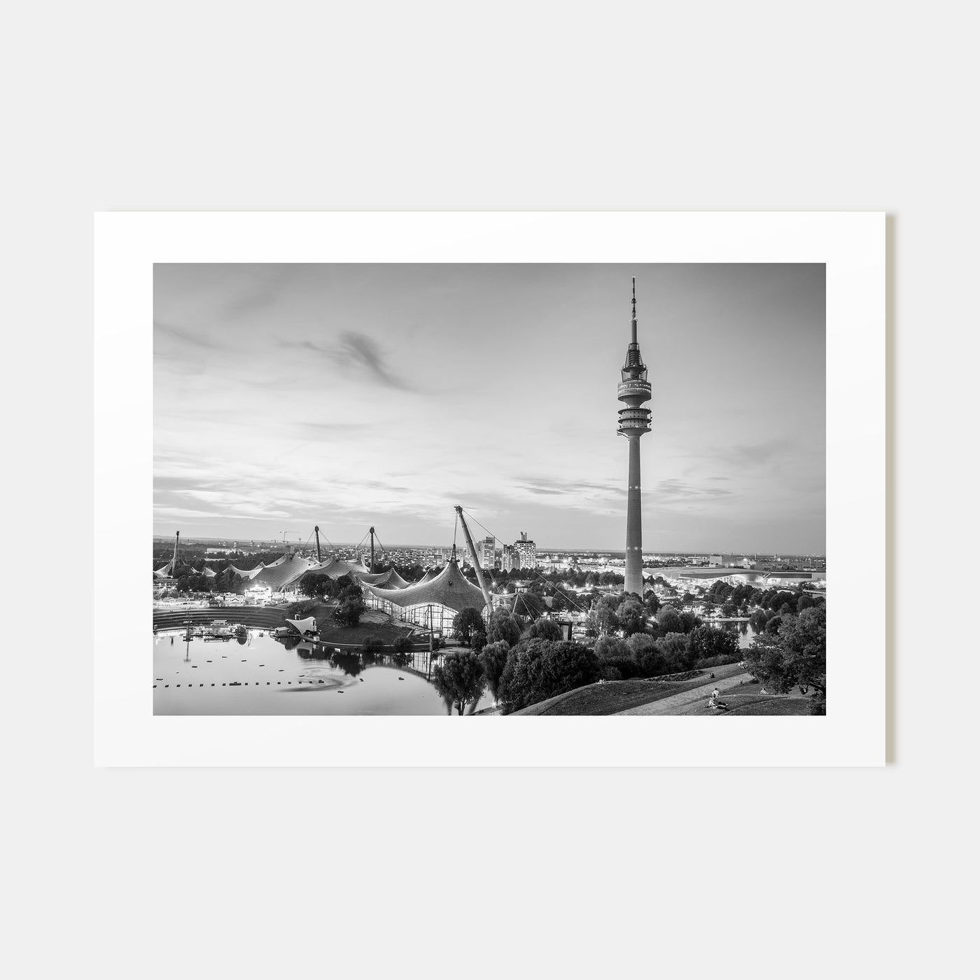 Munich Landscape B&W Poster