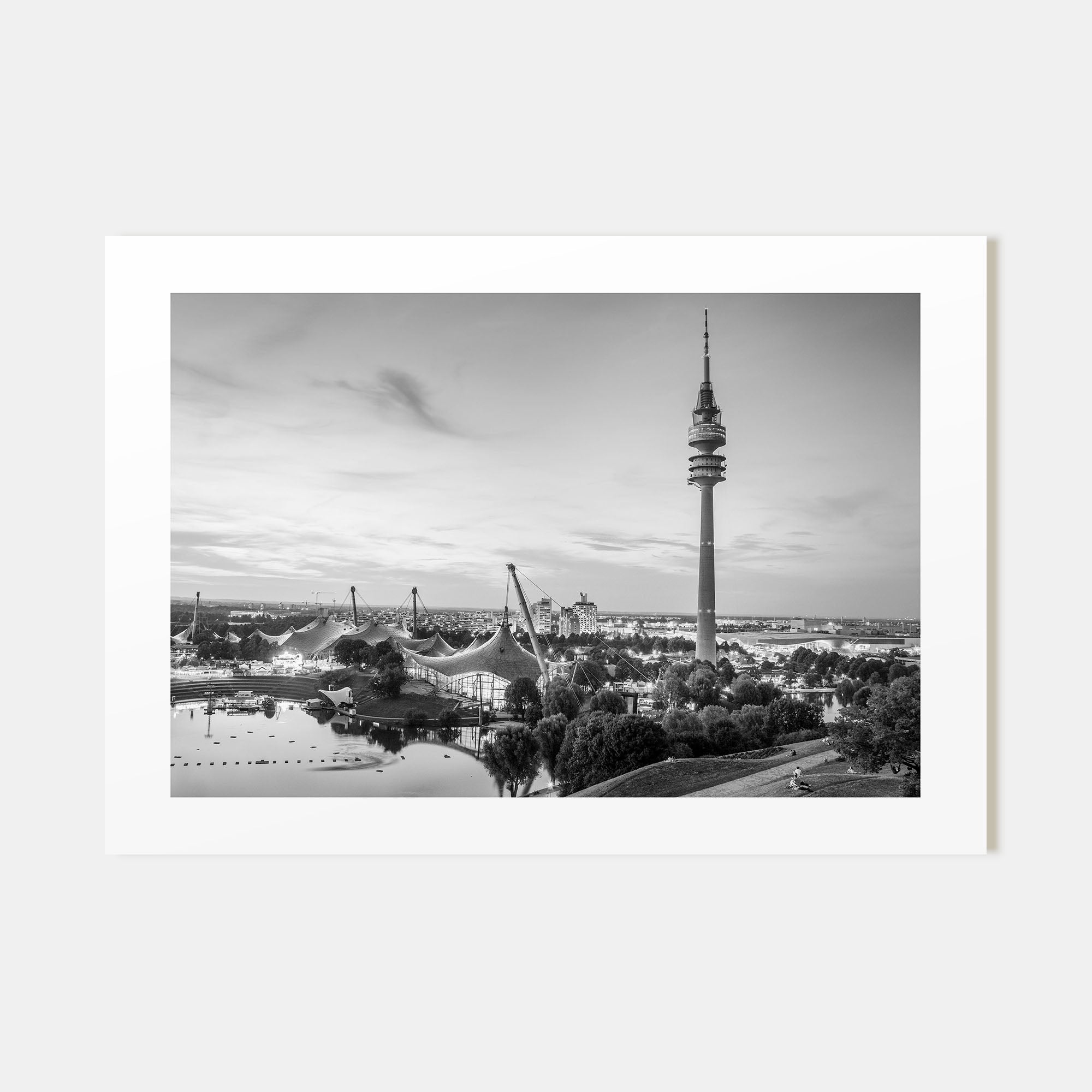 Munich Landscape B&W Poster