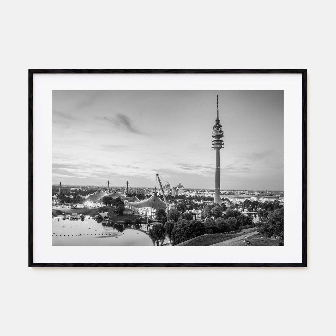 Munich Landscape B&W Poster