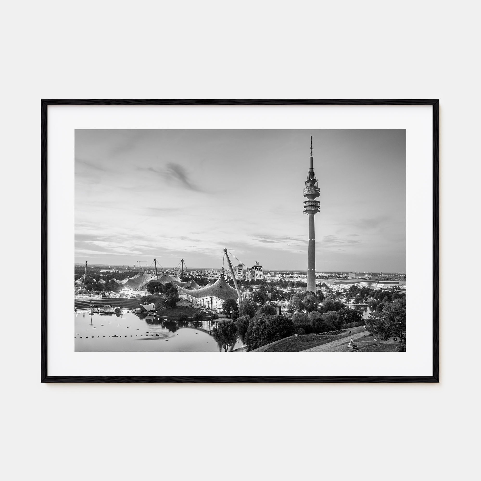 Munich Landscape B&W Poster