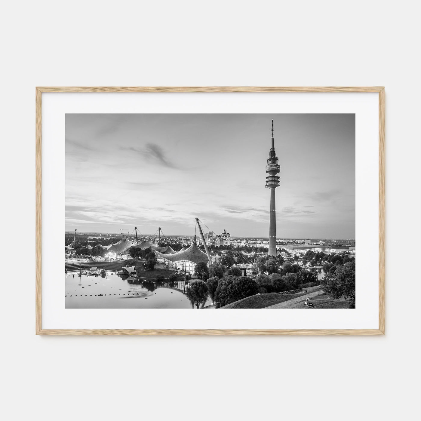 Munich Landscape B&W Poster