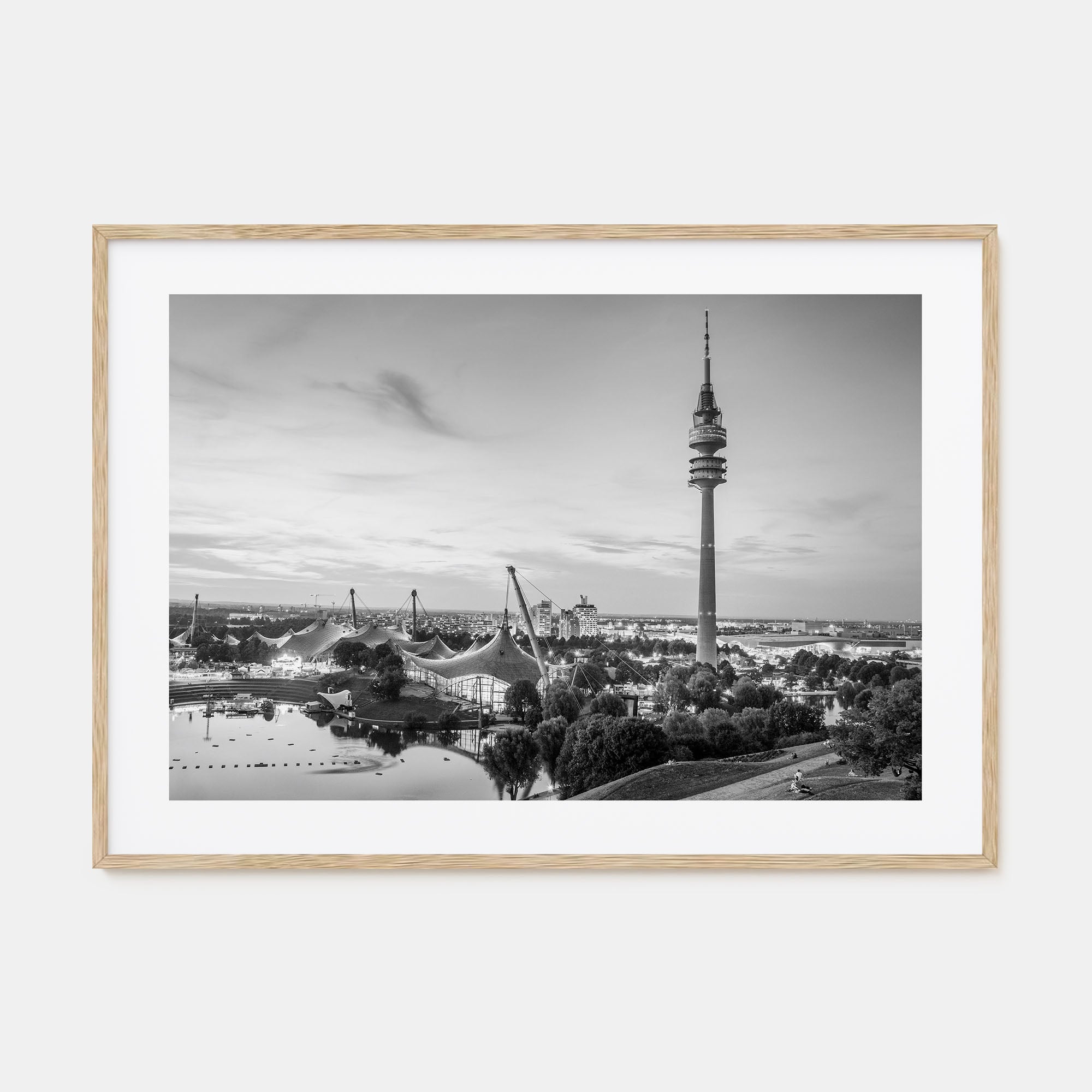 Munich Landscape B&W Poster