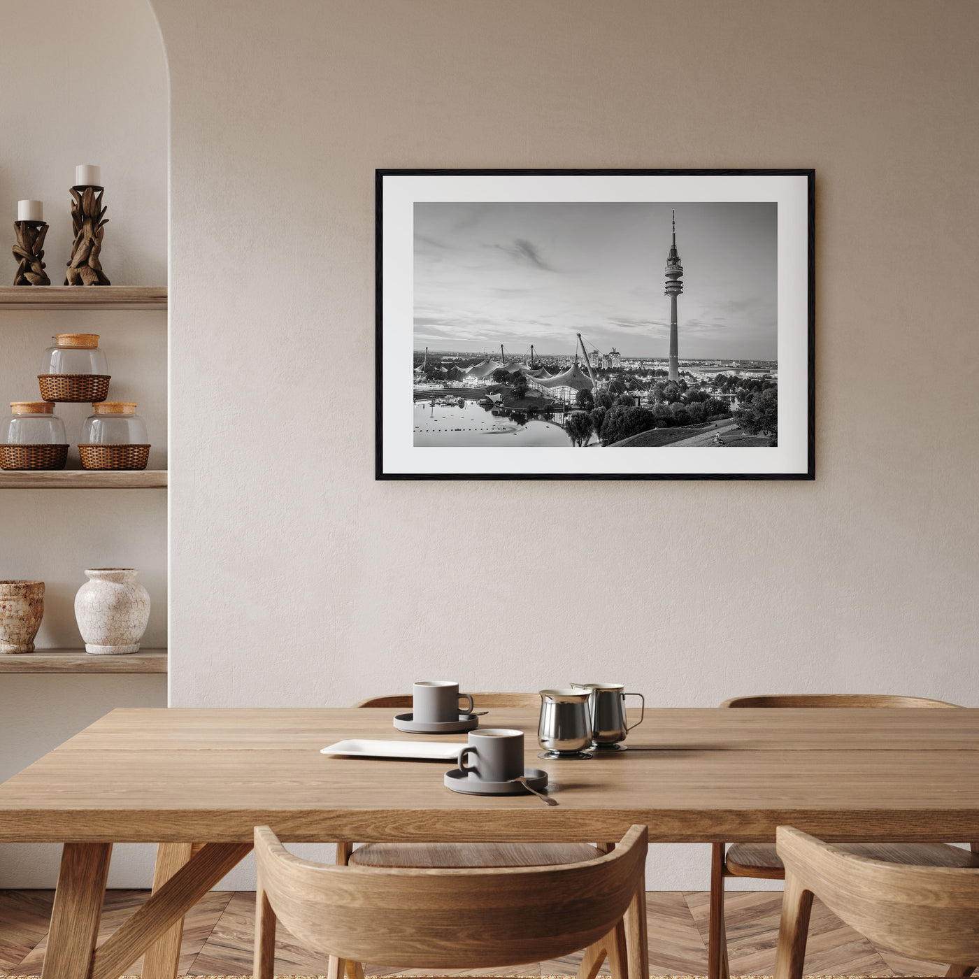 Munich Landscape B&W Poster