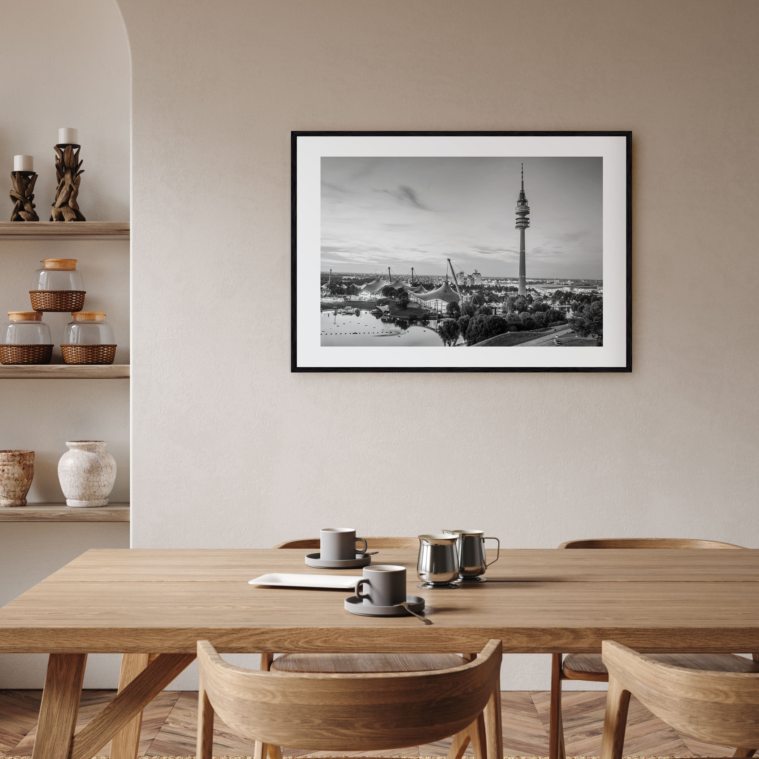 Munich Landscape B&W Poster