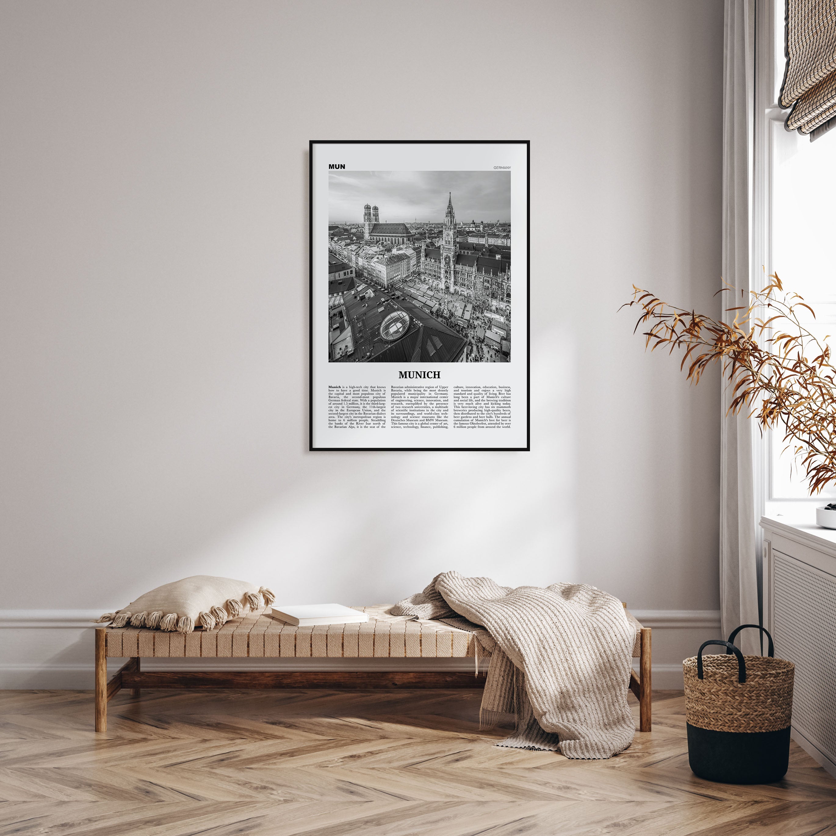Munich Travel B&W No 1 Poster