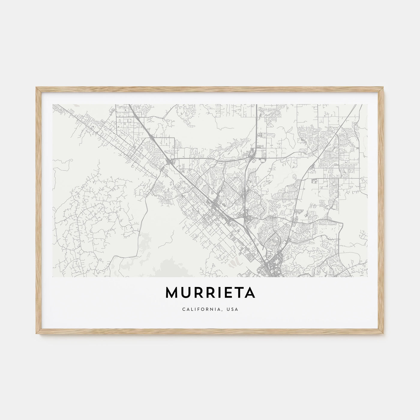 Murrieta Map Landscape Poster
