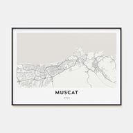 Muscat Map Landscape Poster