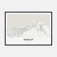 Muscat Map Landscape Poster