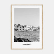 Mykonos Portrait B&W Poster