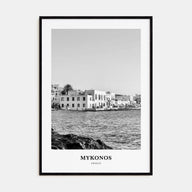 Mykonos Portrait B&W Poster