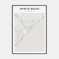 Myrtle Beach Map Portrait Poster