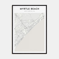 Myrtle Beach Map Portrait Poster