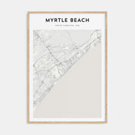Myrtle Beach Map Portrait Poster
